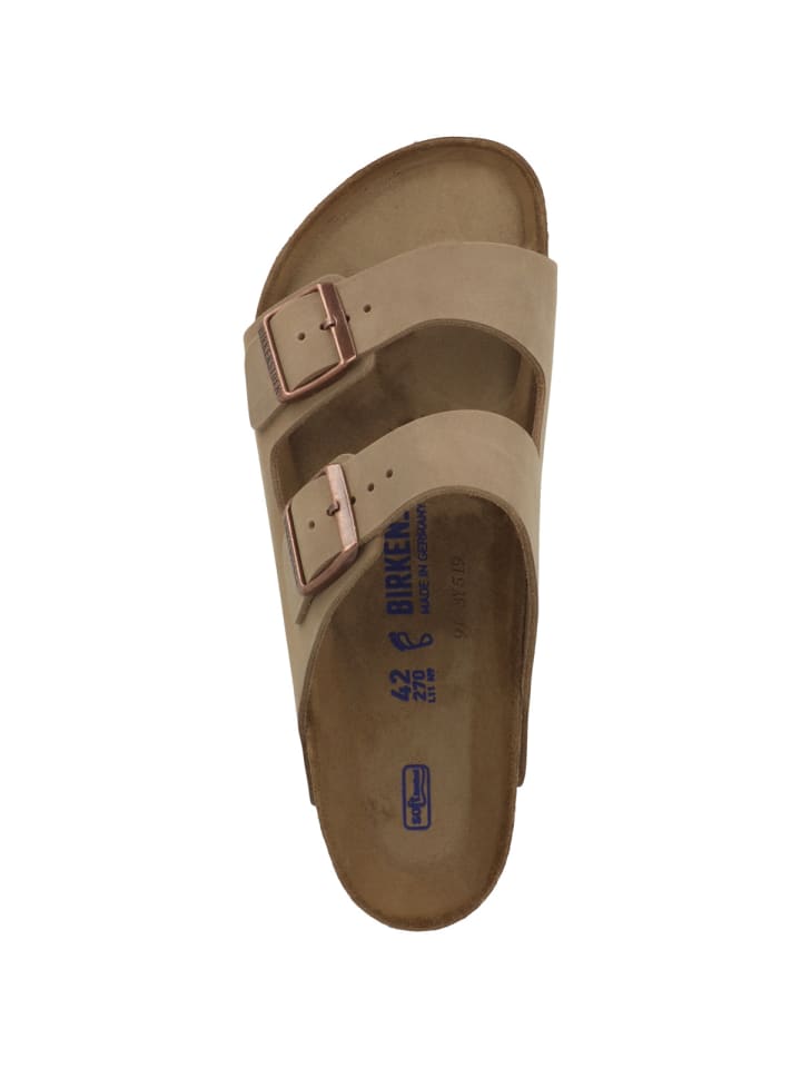 Birkenstock Sandale Arizona Geöltes Nubukleder Weichbettung normal in braun günstig kaufen