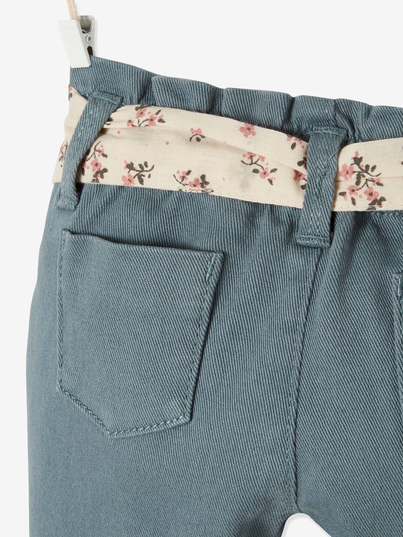 Pantalon avec ceinture en tissu bébé chaudron