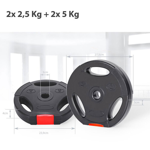 Hantelscheiben-Set, 15 kg
