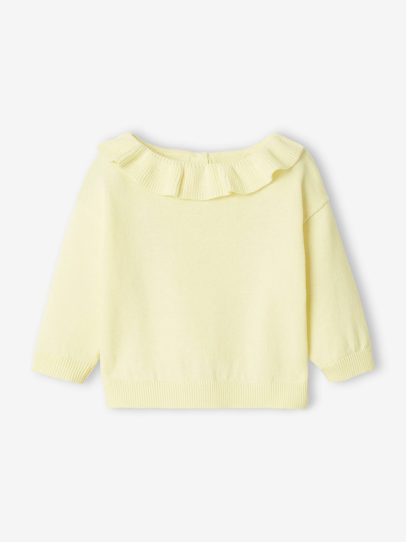 Pull avec collerette bébé rose pâle
