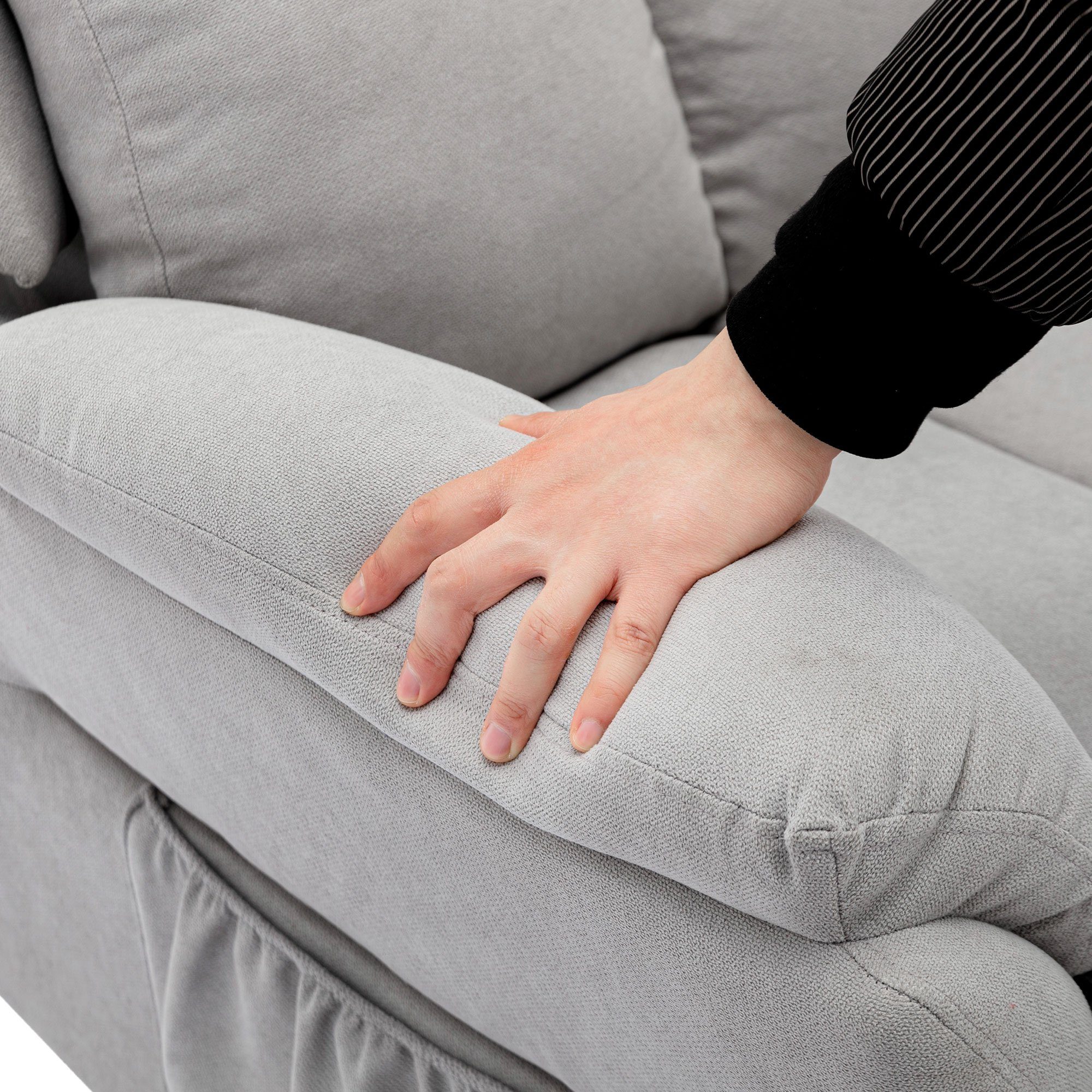 HAUSS SPLOE Relaxsessel Relaxsessel Einzelsessel Fernsehsessel (Seitentasche für Wohnzimmer XL Sessel), Hochwertiges Material