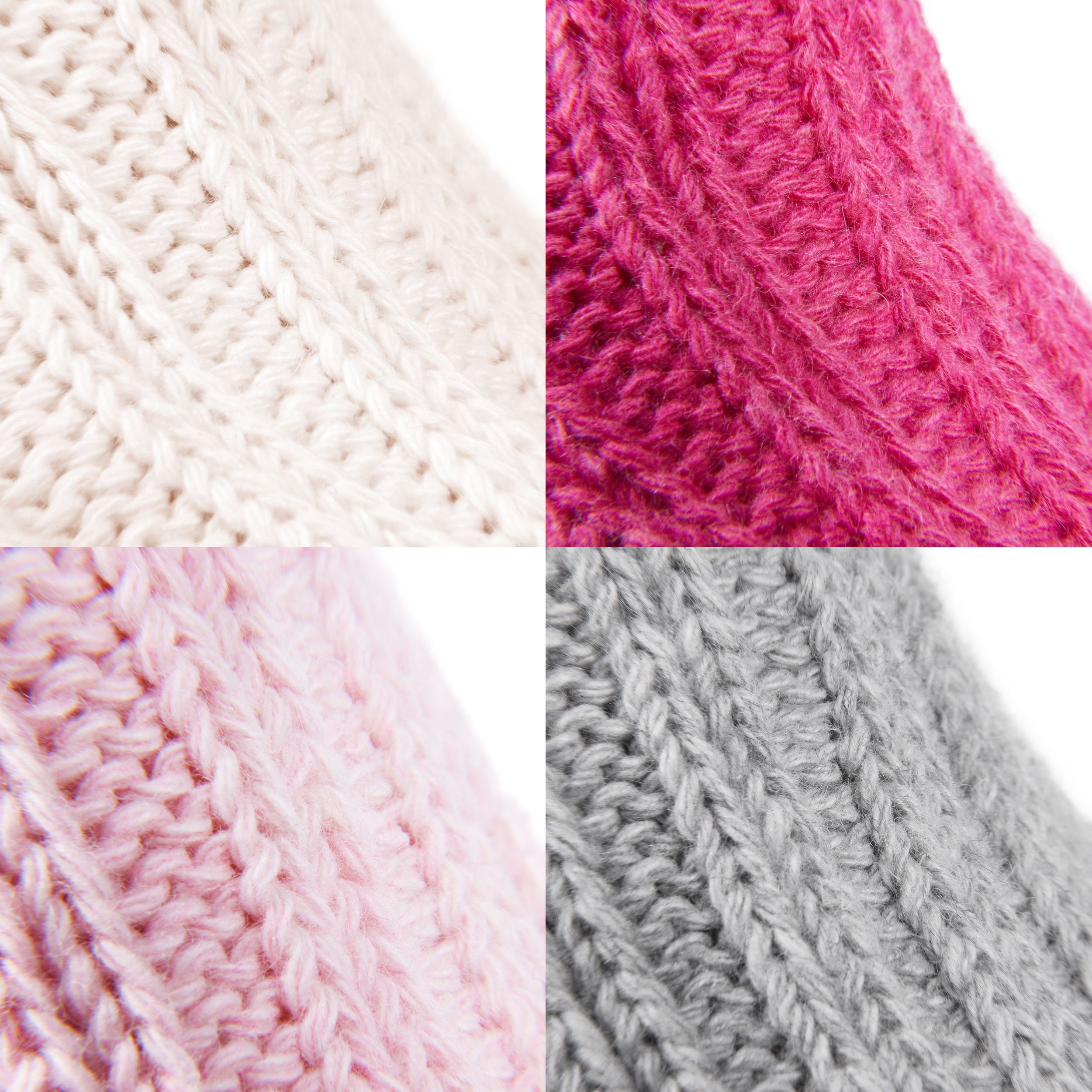 BRUBAKER Socken Kinder Wollsocken - Warme Wintersocken für Jungen und Mädchen (4-Paar, 4er-Pack) Flauschiges Socken Set mit Schafwolle - Winter Kindersocken