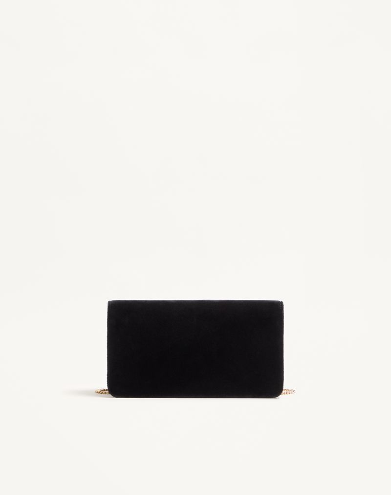 Mini bolsa de ombro de veludo exclusiva VLogo