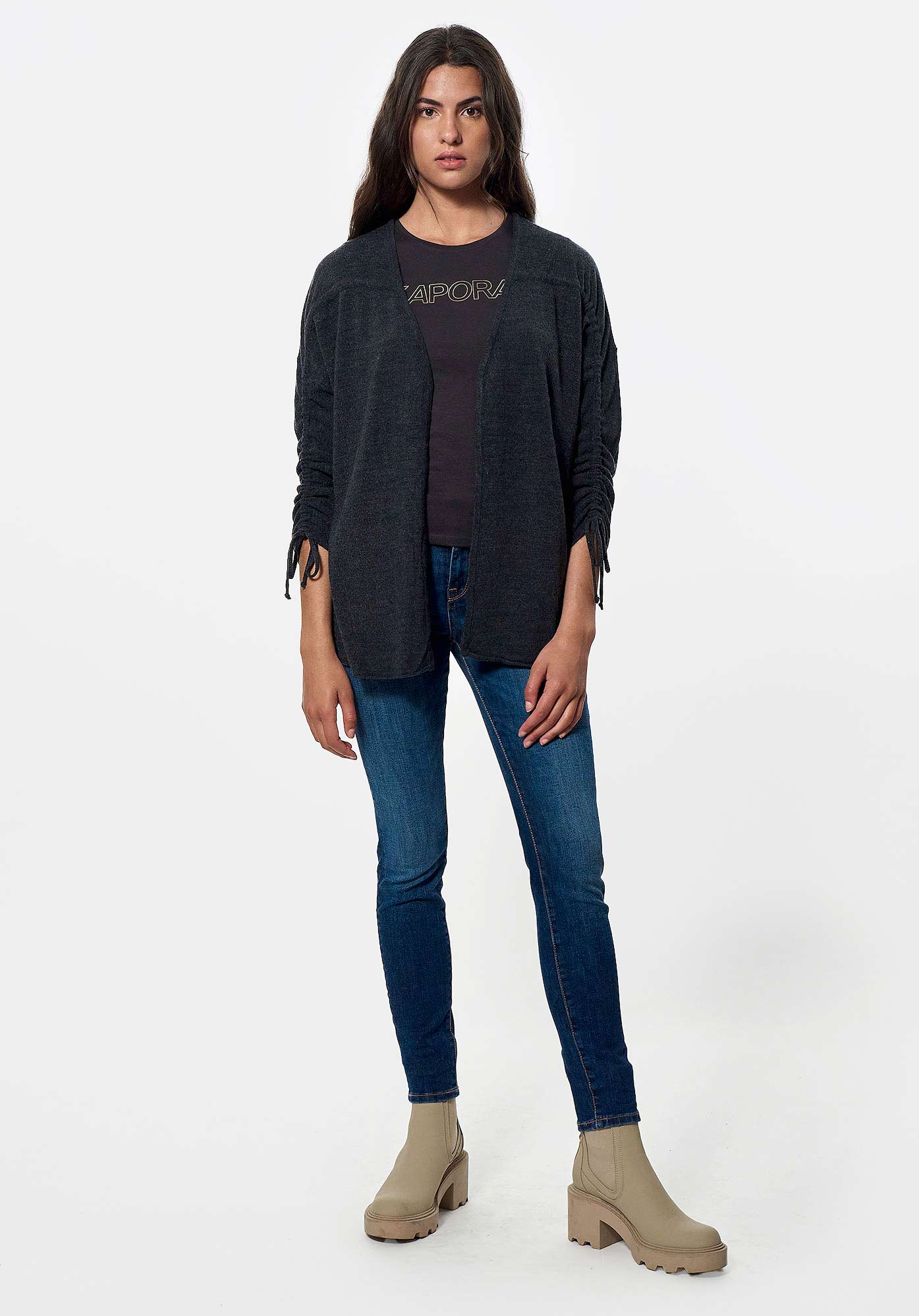 FALEN  Gilet gris Femme