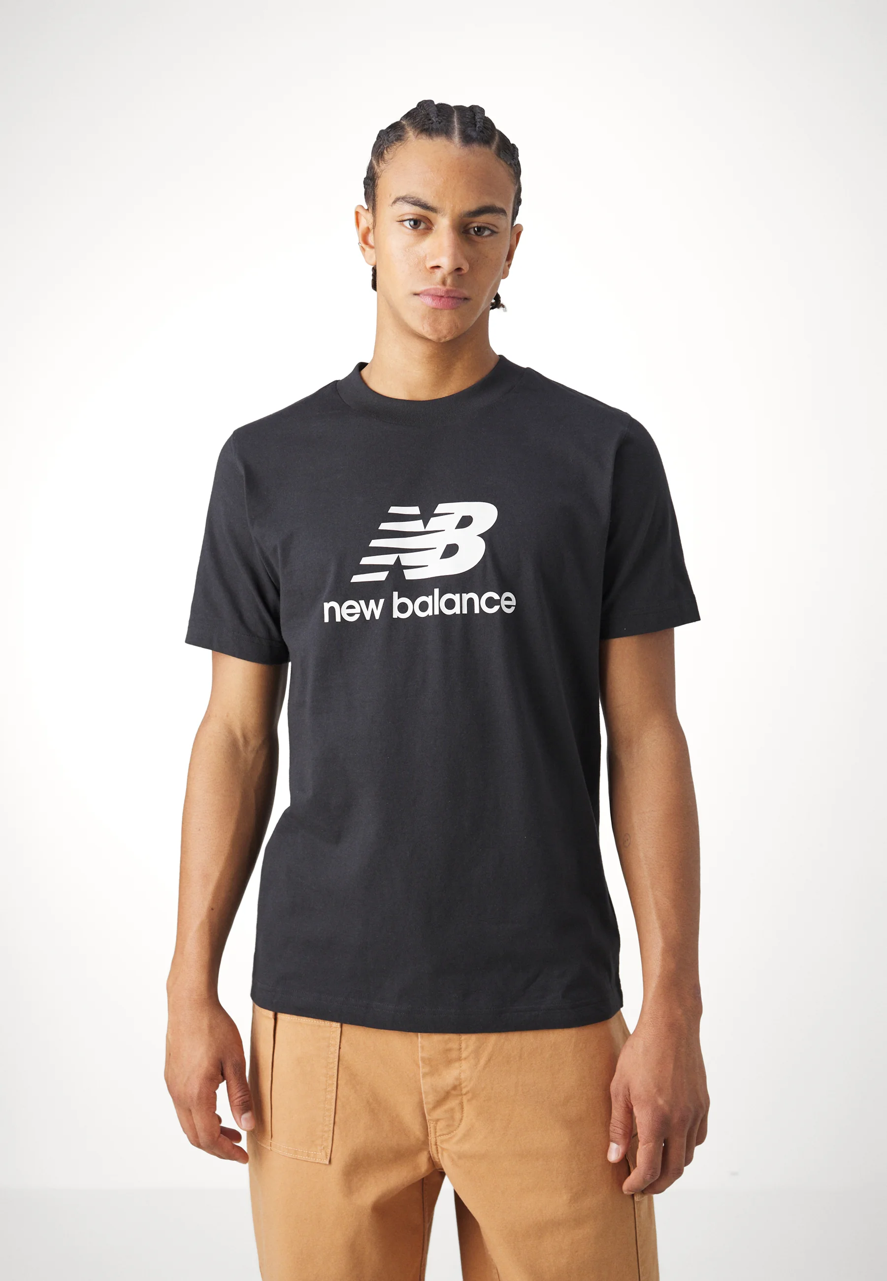 New Balance ESSENTIALS STACKED LOGO - Camiseta con estampado