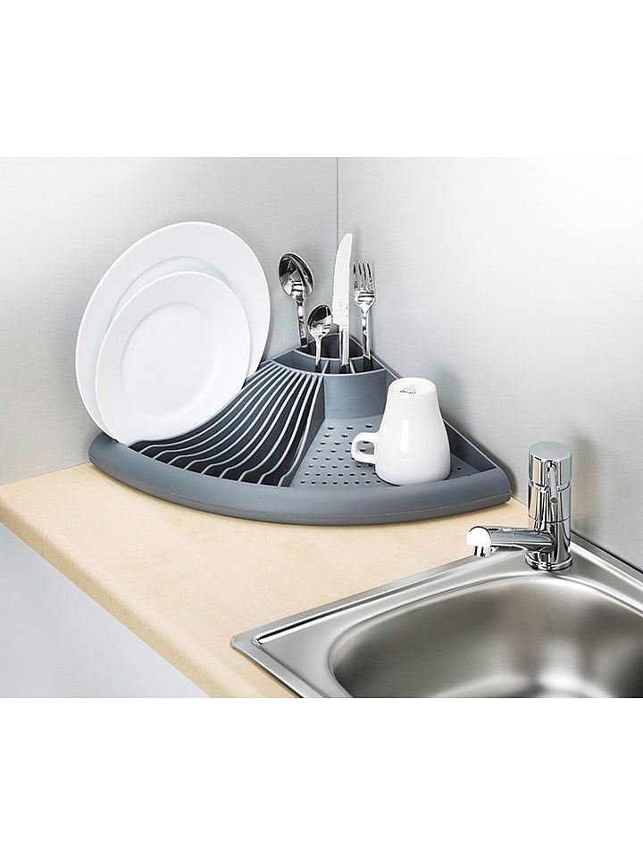 Wenko Abtropfgestell in Grau - (B)37,5 x (H)10,5 x (T)37,5 cm günstig kaufen onesize