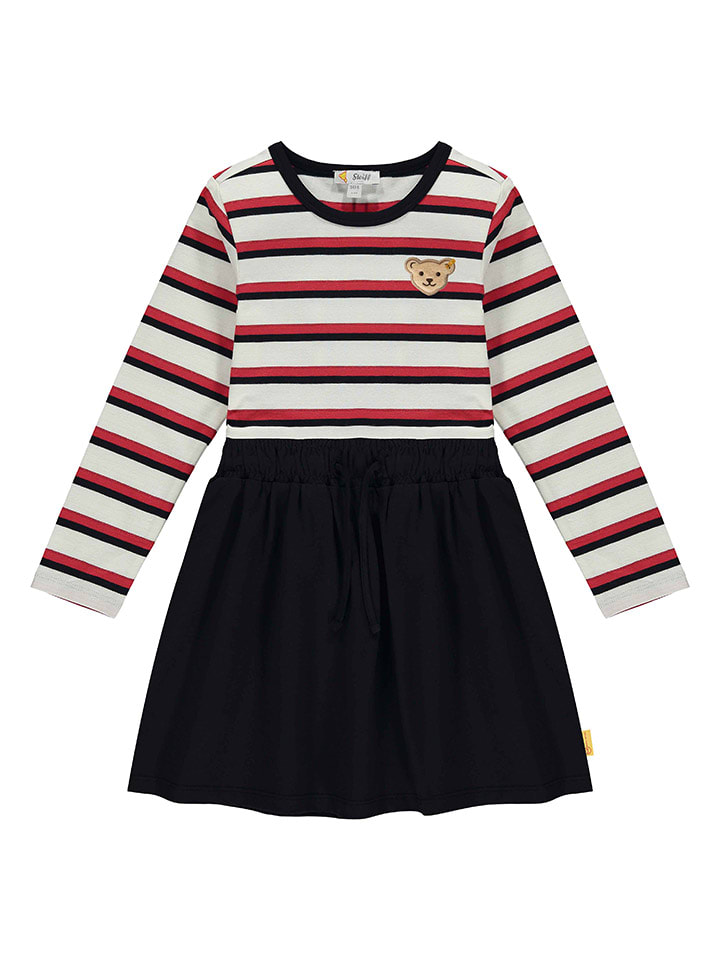 Steiff Kleid in Schwarz/ Rot/ Creme günstig kaufen