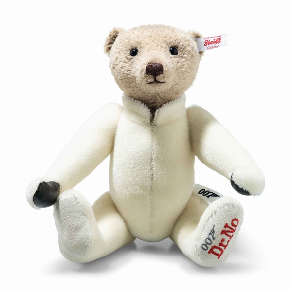 James Bond Bösewicht Dr. Julius No Teddybär, 30 cm, weiß