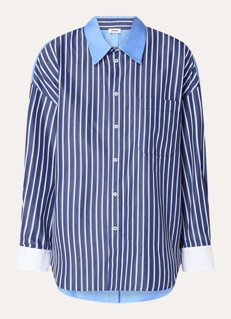 Camicia a righe Sandro con taschino sul petto