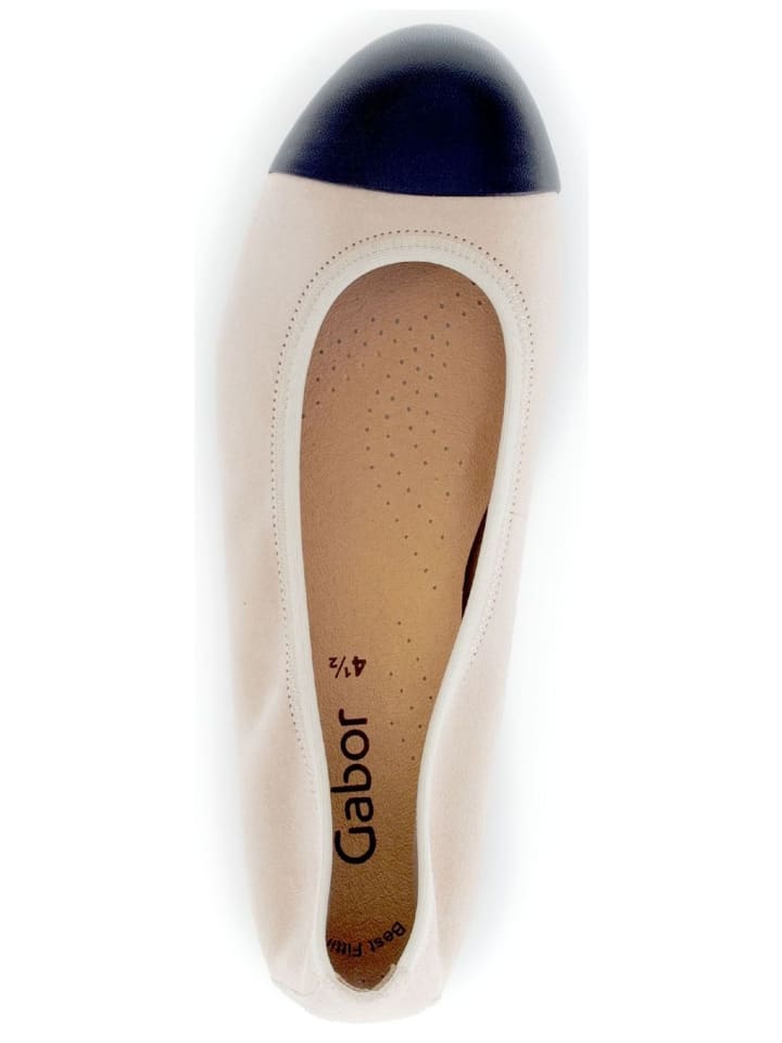 Gabor Ballerinas in Beige/Schwarz günstig kaufen