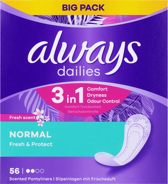 Always Slipeinlage Fresh & Protect Normal mit Frischeduft