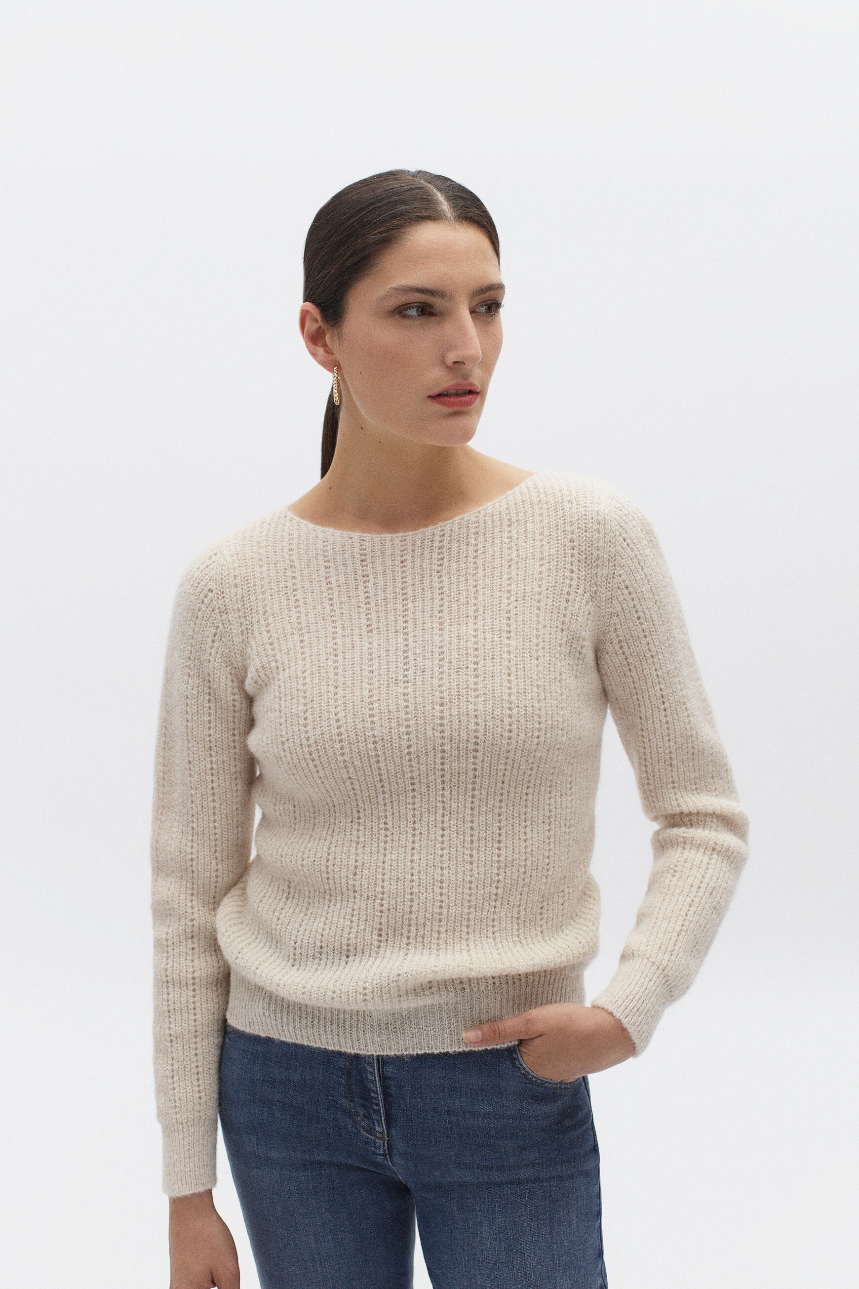 pull alexandra ivoire femme