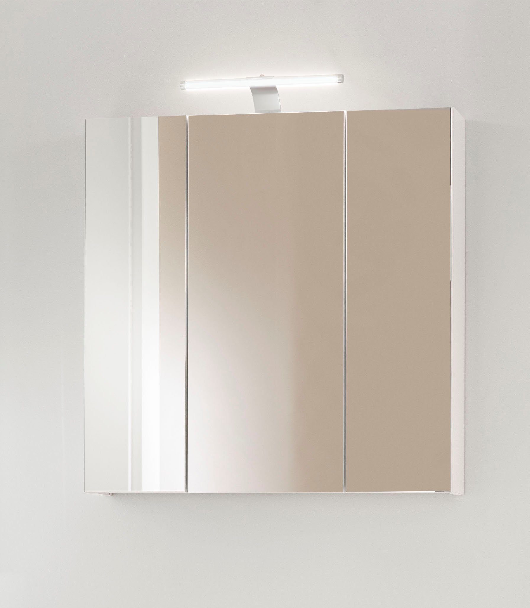 Schildmeyer Spiegelschrank Lagona Breite 70 cm, 3-türig, LED-Beleuchtung, Schalter-/Steckdosenbox