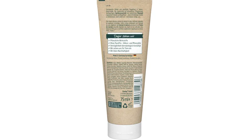 Kneipp Sekunden Hand & Nagel Creme 75 ml