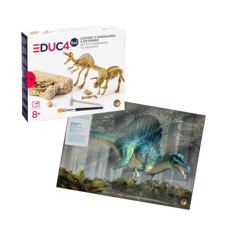 Coffret 2 dinosaures à déterrer Oxybul