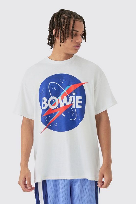 Oversize T-Shirt mit Bowie-Print