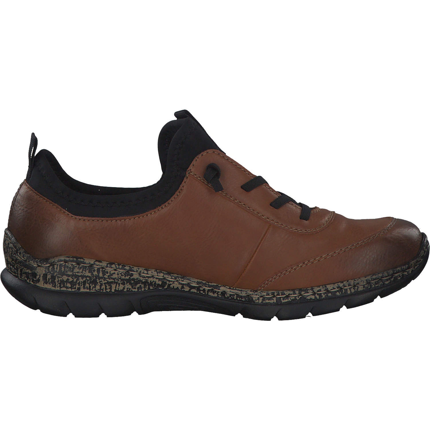 Rieker N4281, Schnürschuhe, Herren, cayenne/schwarz
