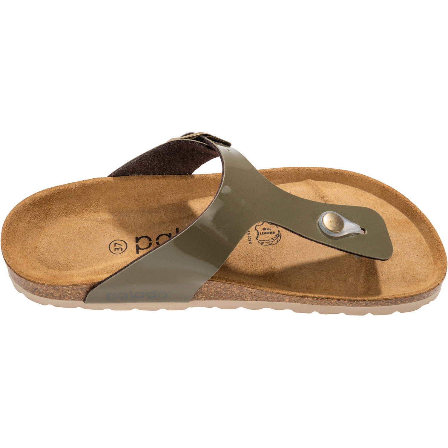 Palado Kos Lack, Zehentrenner, Damen, Khaki