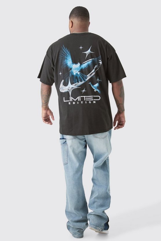 Plus Oversize T-Shirt mit Print