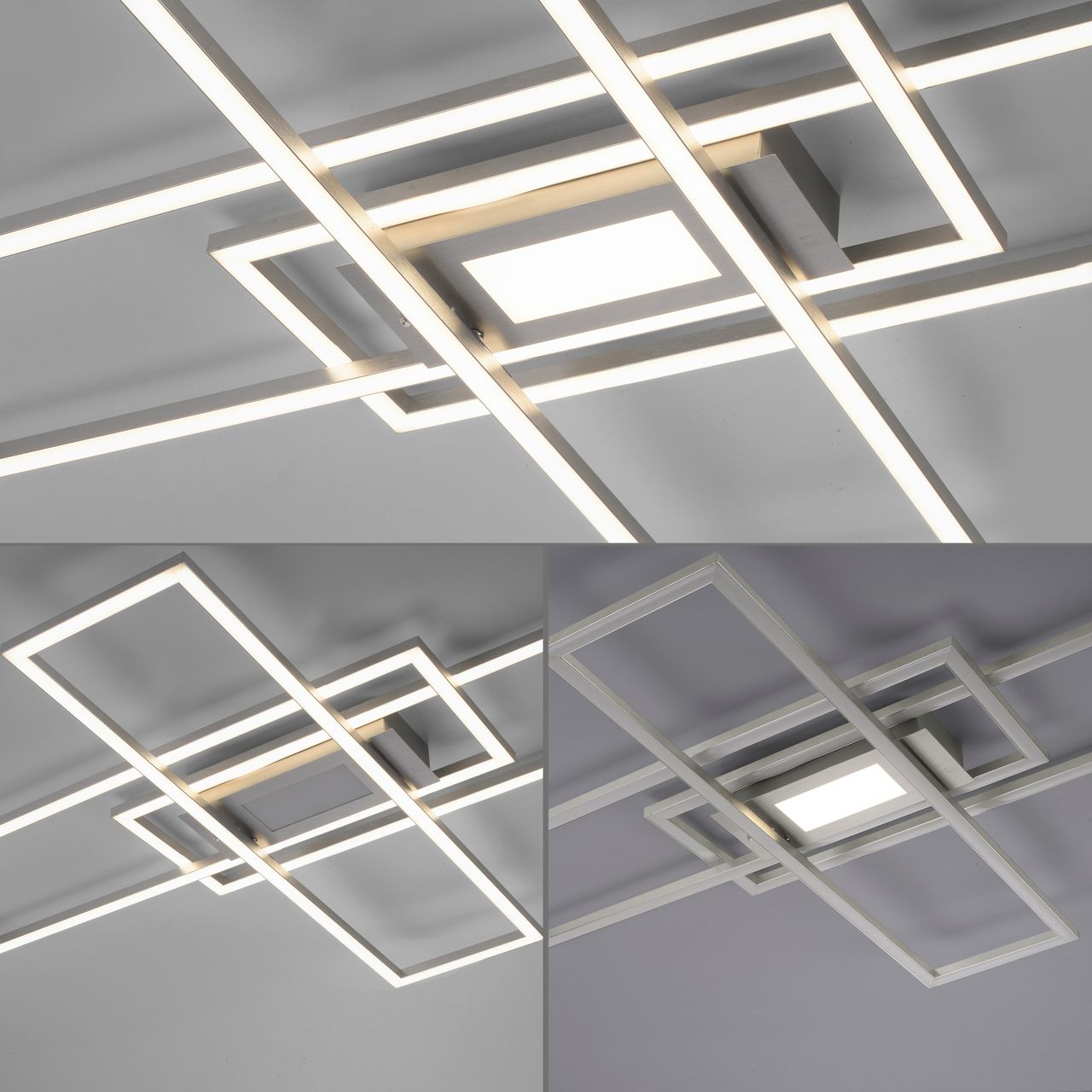 JUST LIGHT LeuchtenDirekt LED Deckenleuchte ASMIN, 1xLED-Board/45Watt, CCT, dimmbar, IR-Fernbedienung, Innenleuchte, IP20