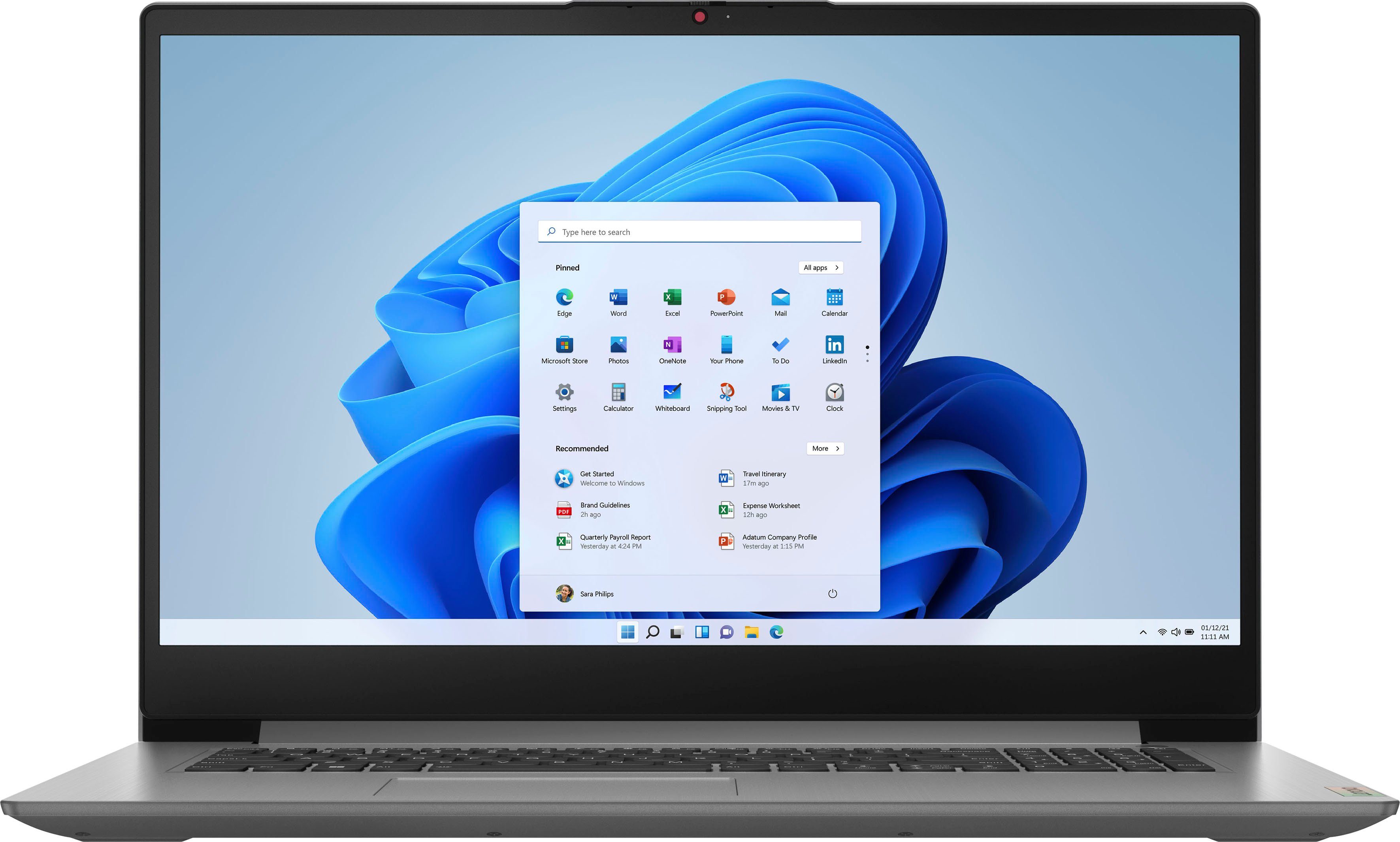Lenovo IdeaPad 3 17IAU7 Notebook (43,94 cm/17,3 Zoll, Intel Core i7 1255U, Iris Xe Graphics, 512 GB SSD)