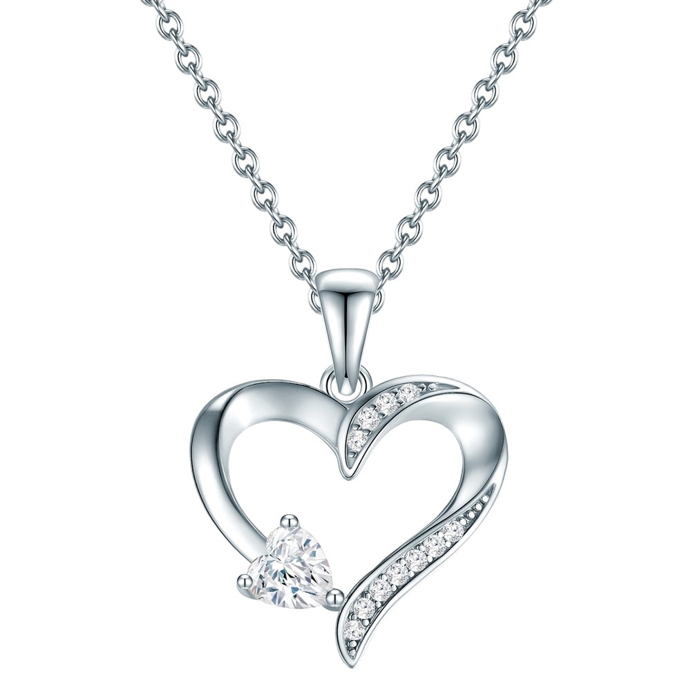 Rafaela Donata Chaîne Coeur Argent sterling Oxyde de zirconium (CZ) en Argent collier