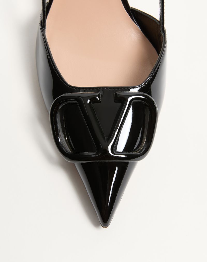 VLogo Signature Patent Slingback Pump 80mm