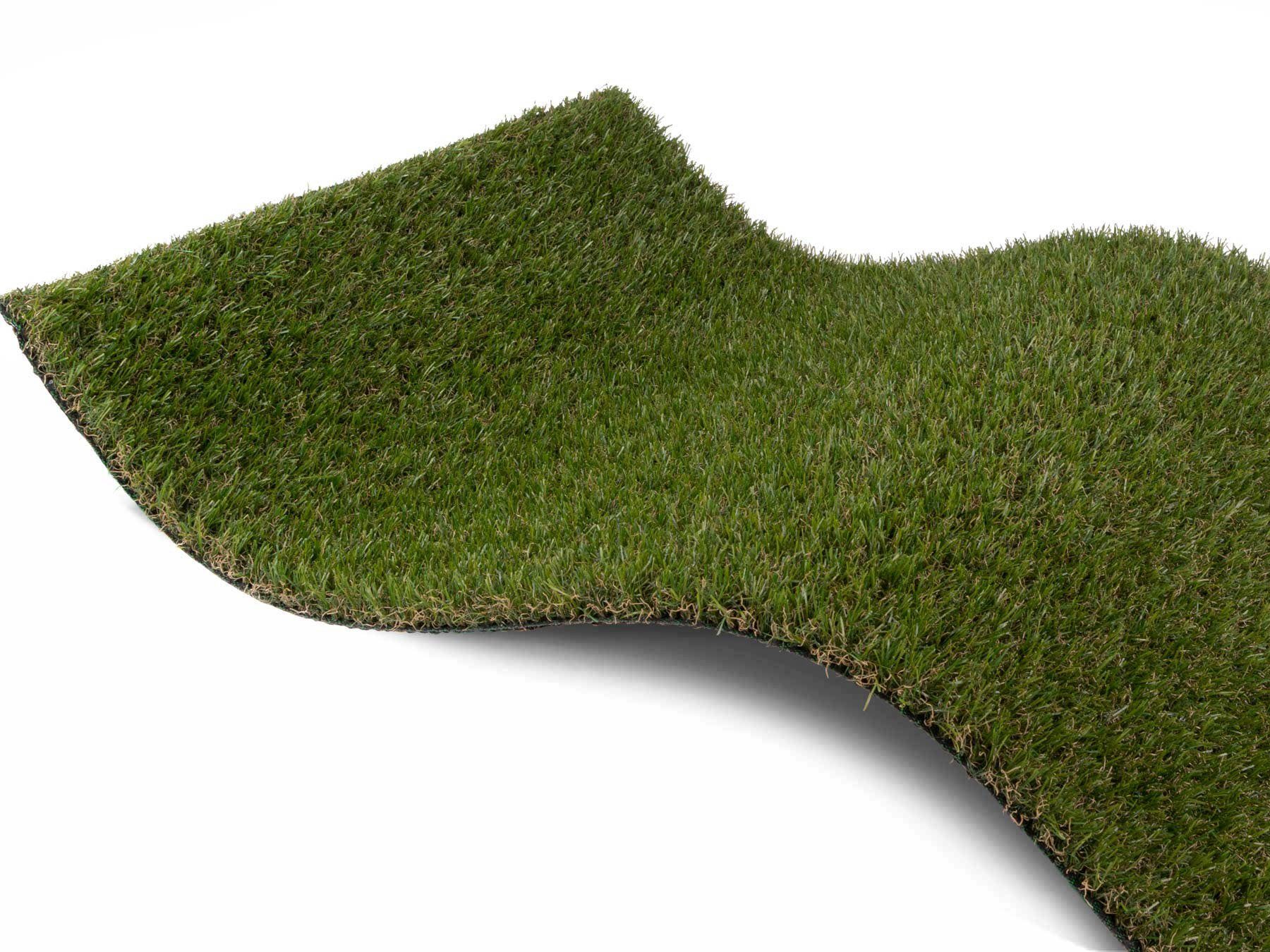 Kunstrasen FRANCIS, Primaflor-Ideen in Textil, rechteckig, Höhe: 22 mm, realistische Optik, mit Drainagefunktion, ideal für Balkon & Terrasse