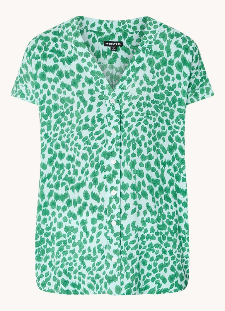 Bluză simplă cu imprimeu leopard Whistles