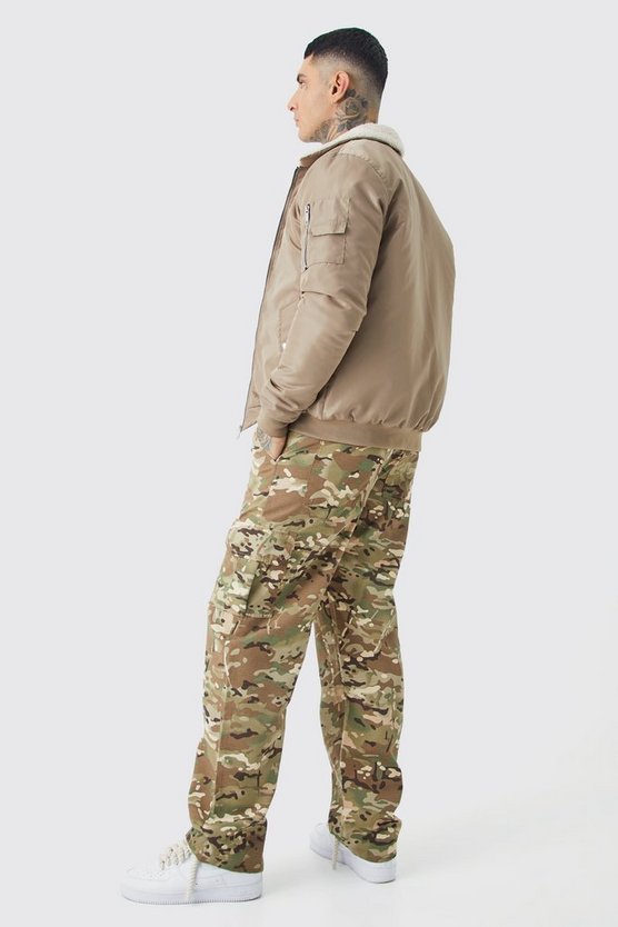 Tall lockere Twill Camouflage Cargo-Hose