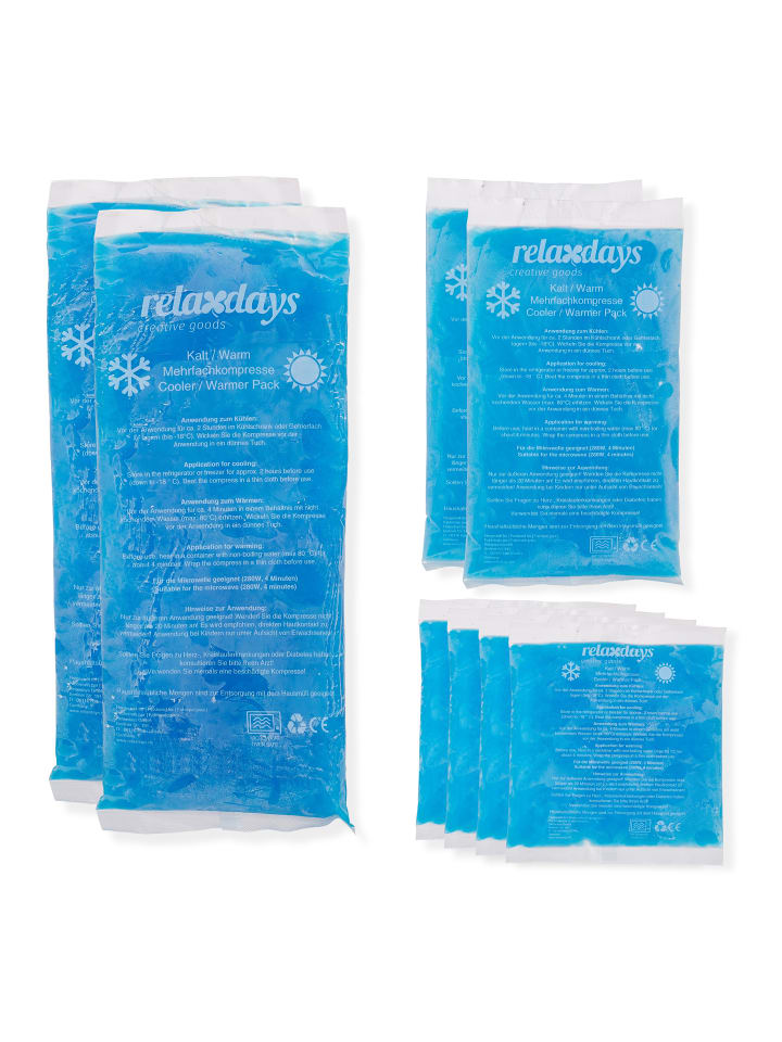 relaxdays 8x Kühlpads in Blau günstig kaufen onesize
