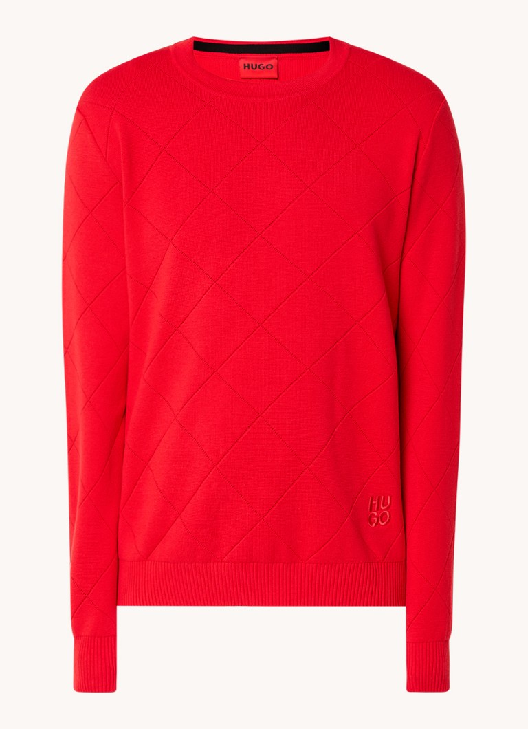 HUGO BOSS Symond fine-knit pullover with logo print