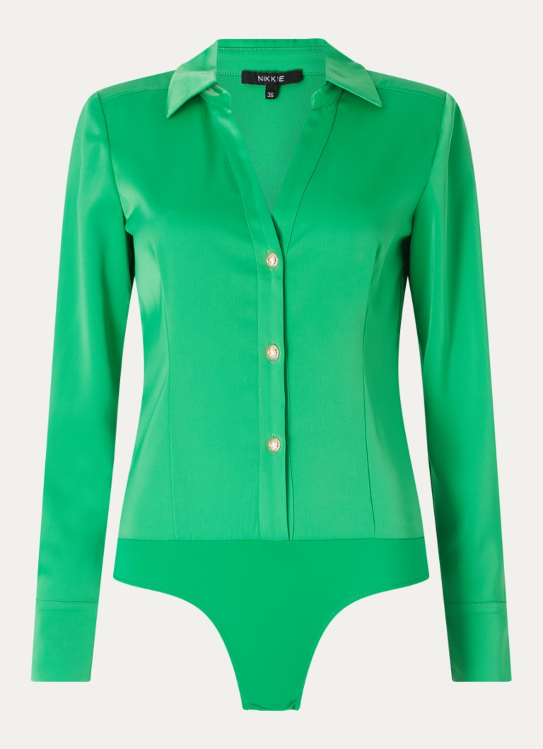 Body in raso NIKKIE Loren con scollo a V e spalline