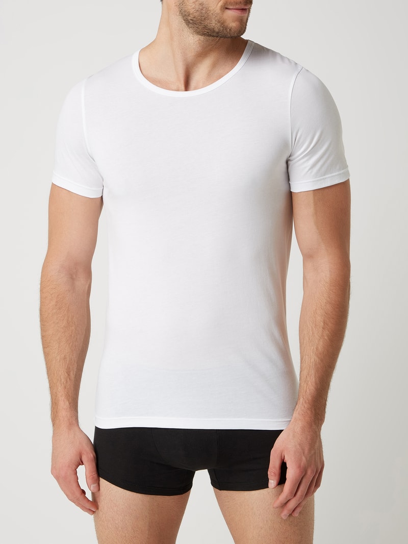 T-Shirt aus Baumwolle im 2er-Pack in weiß