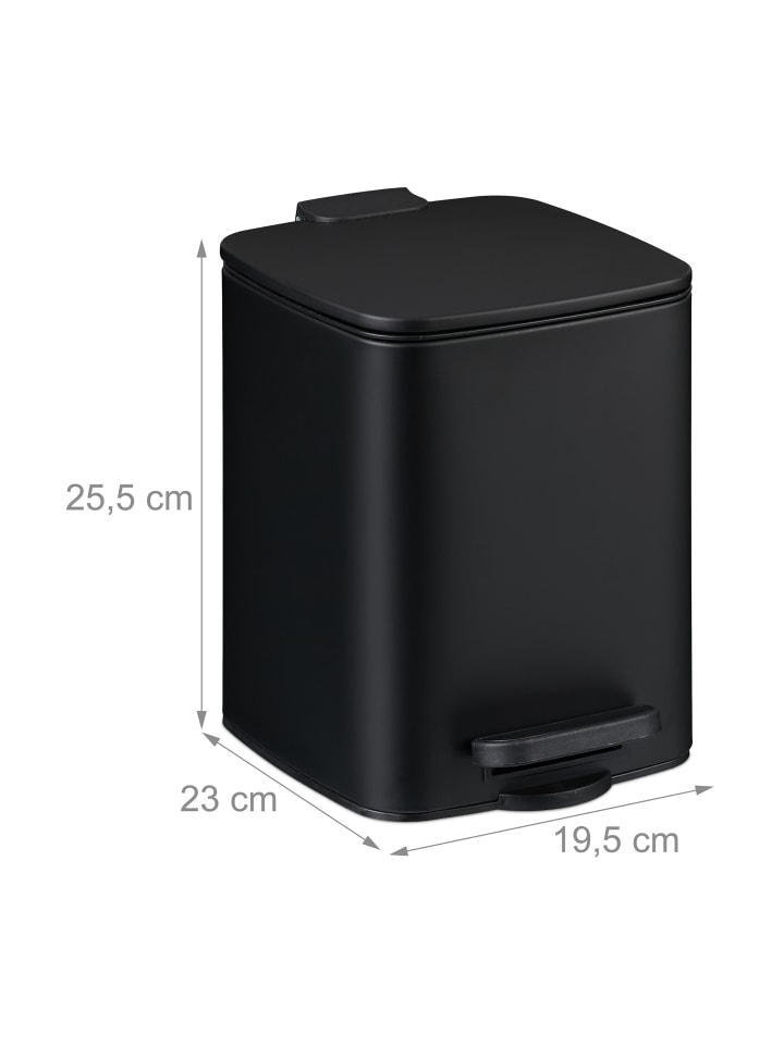 relaxdays Kosmetikeimer in Schwarz - 6 Liter günstig kaufen onesize