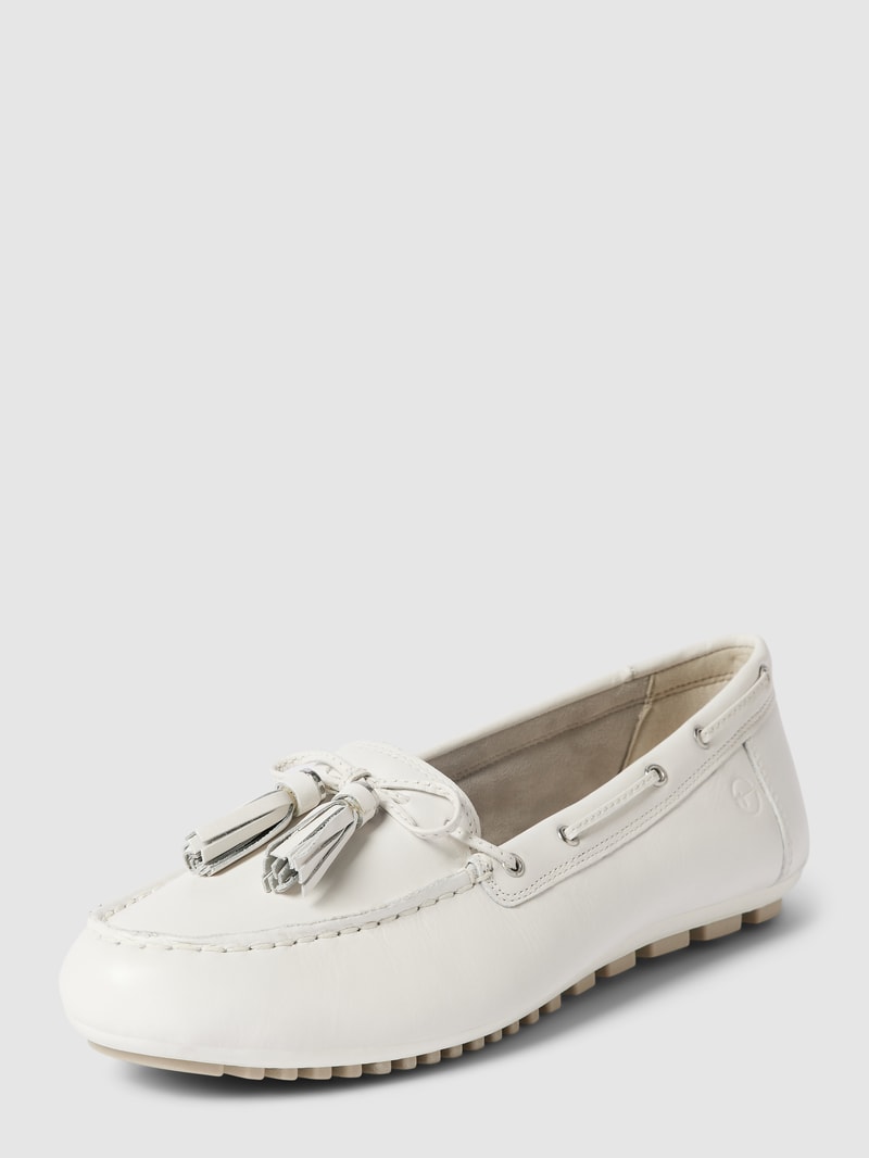 Tassel-Loafer mit Quasten in weiß
