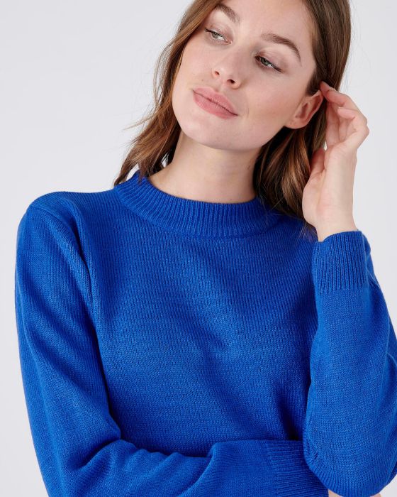 Pull col rond maille jersey
