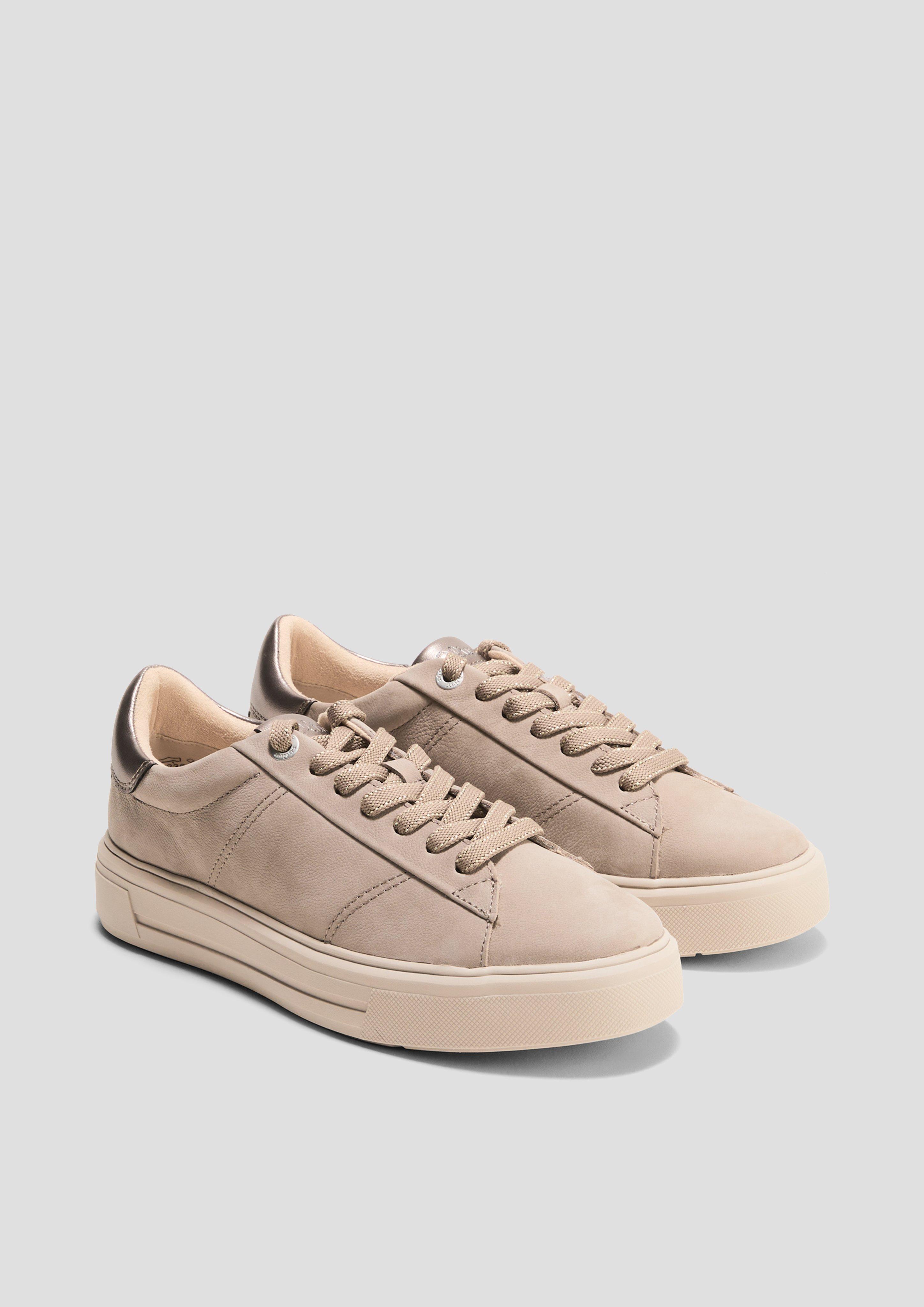 Sneaker aus Ledermix mit Metallic-Detail  6008248-341