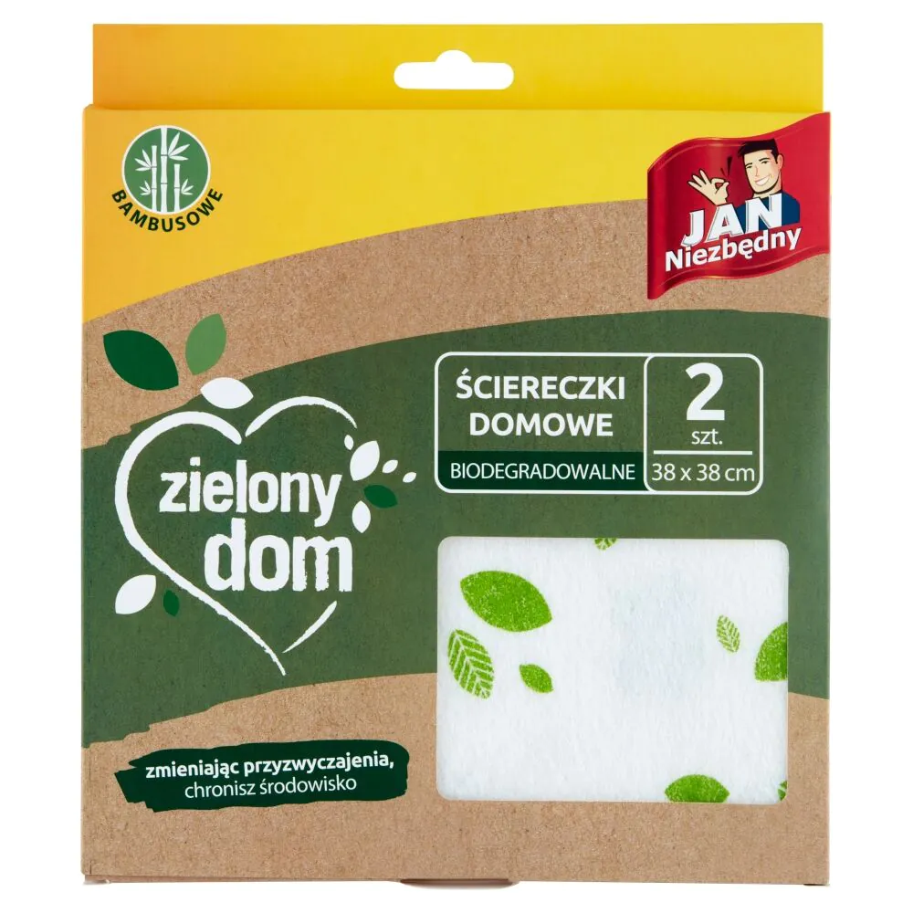 Lenços umedecidos domésticos de bambu Jan Niezbędny Green Home