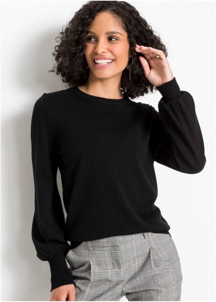 Pullover mit Ballon-Ärmel