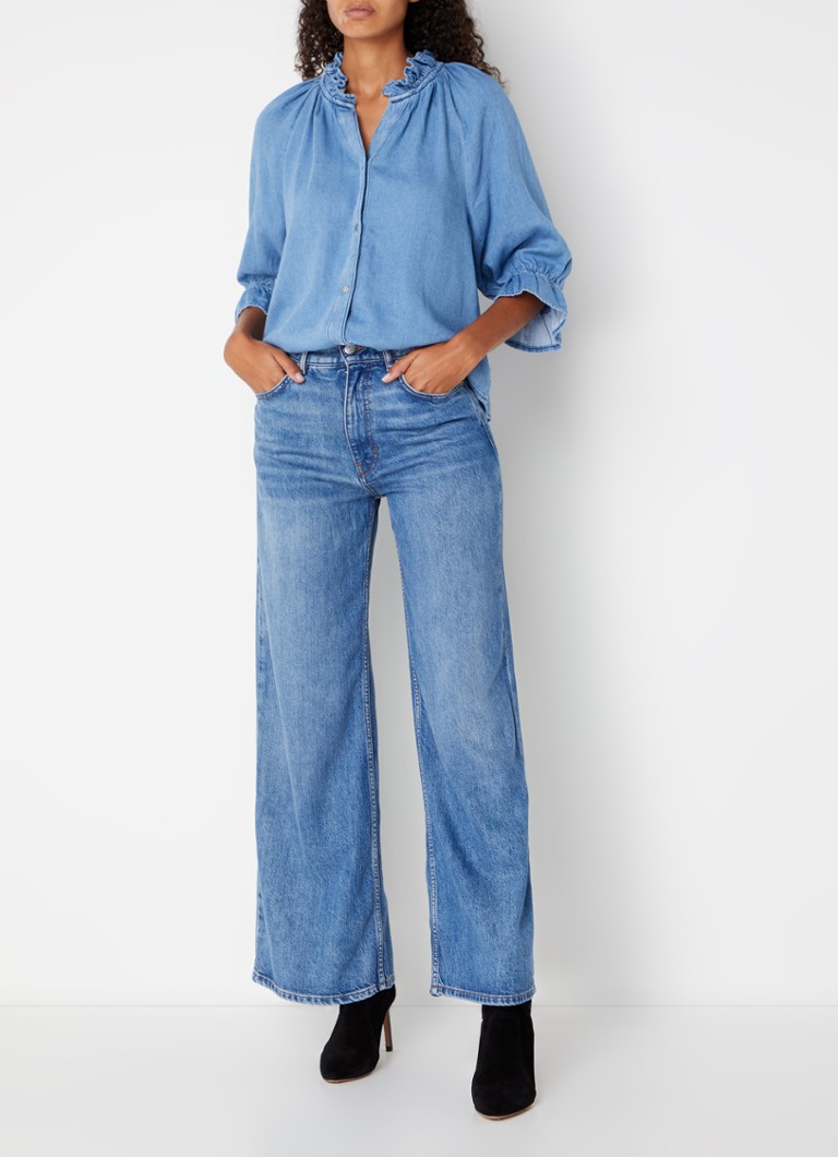 ba&sh Draco blouse with trumpet sleeves