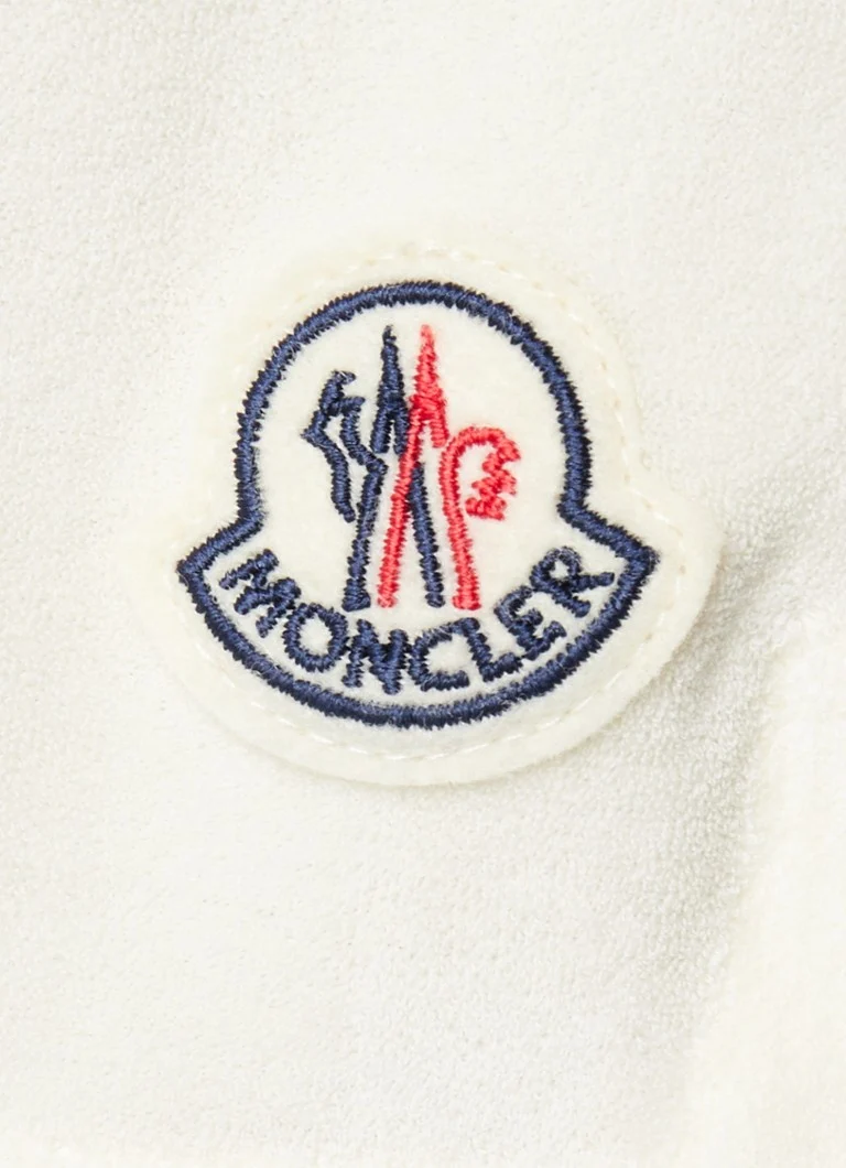Pantaloncini Moncler a vita alta e taglio dritto in spugna con tasche laterali