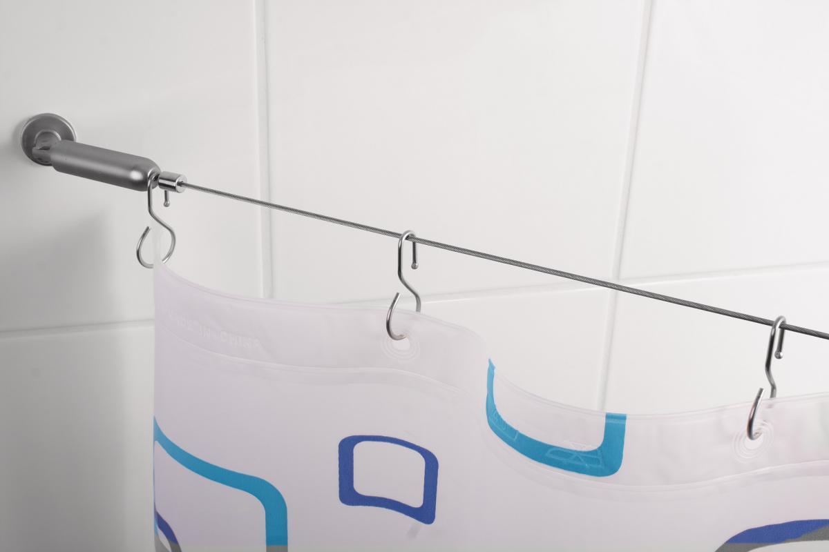Ridder Seilspanngarnitur für Duschvorhänge, chrom
