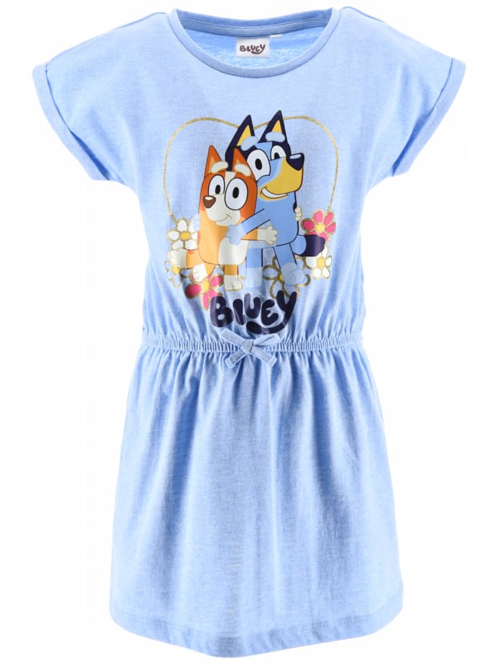 Bluey Sommerkleid Bluey & Bingo mit Glitzer in Hellblau günstig kaufen