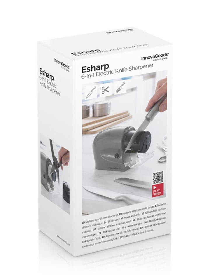InnovaGoods Messerschärfer in Grau/ Schwarz - (B)14,6 x (H)8,8 x (T)6,3 cm günstig kaufen onesize