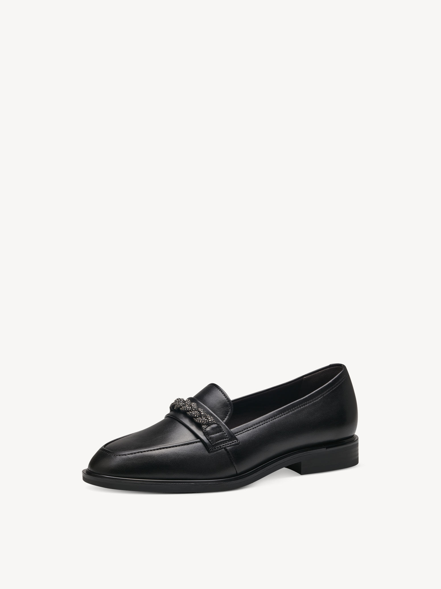 Slipper en cuir - noir