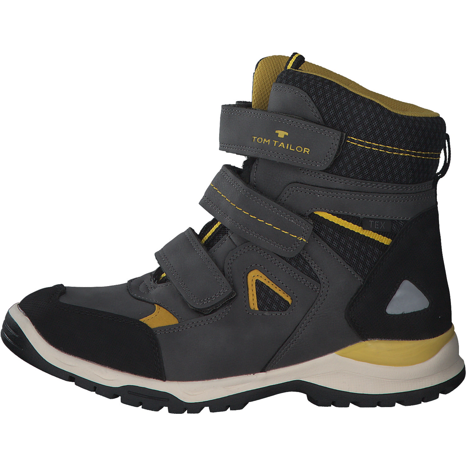 Tom Tailor 4272004 , Winterstiefel, Herren, coal-black-yellow
