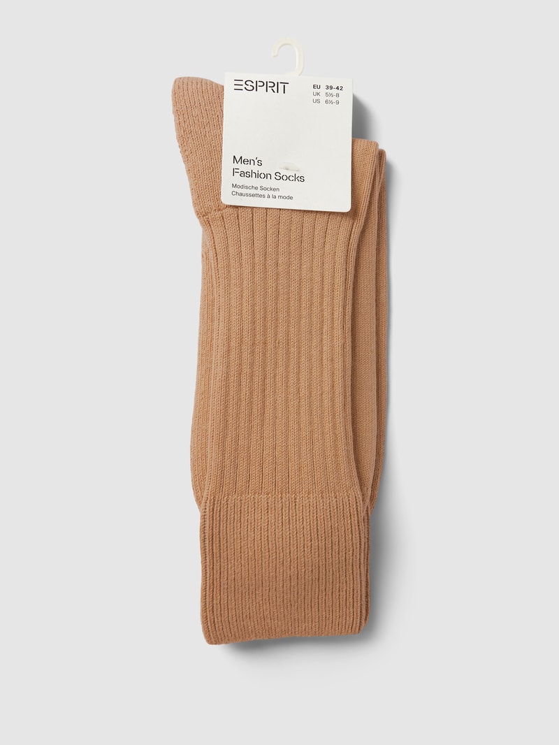 Socken mit Label-Detail in camel