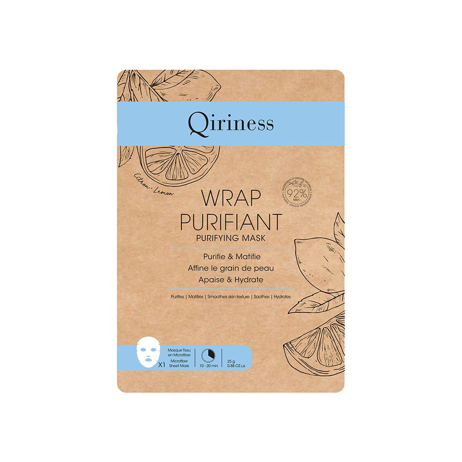Qiriness Wrap Purifiant Masque Microfibre Purifiant