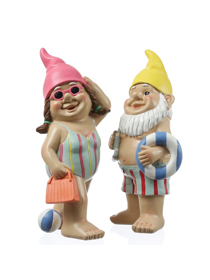 MARELIDA Gartnzwerg BERT im Badeanzug Gartenfigur H: 30cm in bunt günstig kaufen onesize